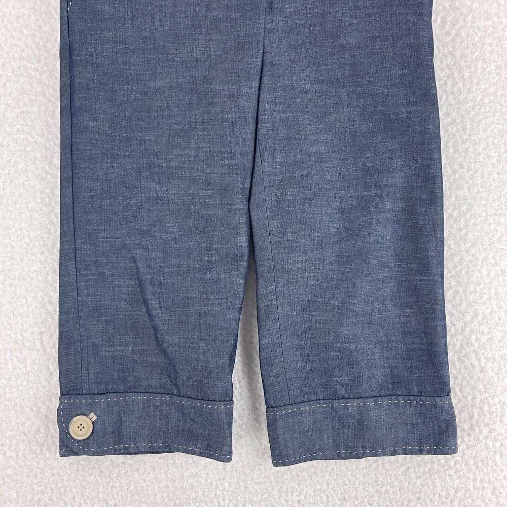 Ann Taylor LOFT‎ Blue Ann Cropped Pants Womens Straight Leg Mid-Rise Size 2 - Picture 3 of 16